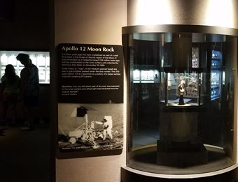 The Museum's moon rock exhibit The Museum's moon rock exhibit